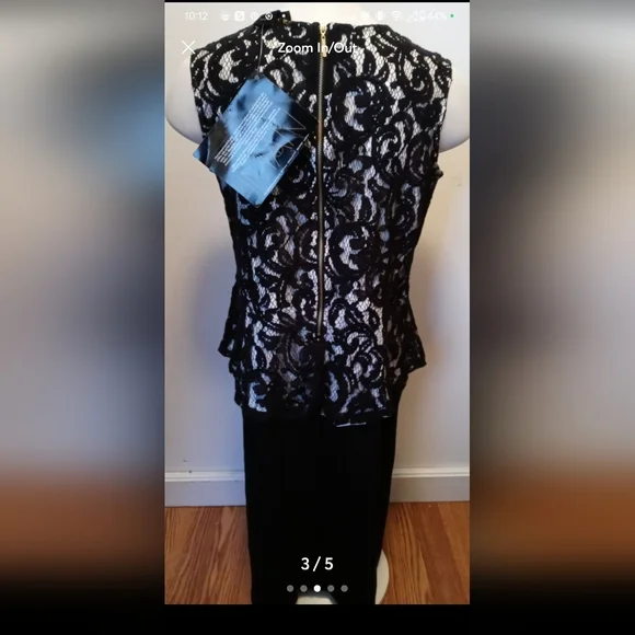 Elegant Black Lace Overlay Skirt - Picture 3 of 5